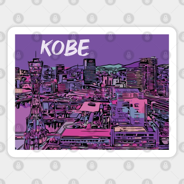Kobe - Japanese City Pop Aesthetic Magnet by Lakeric